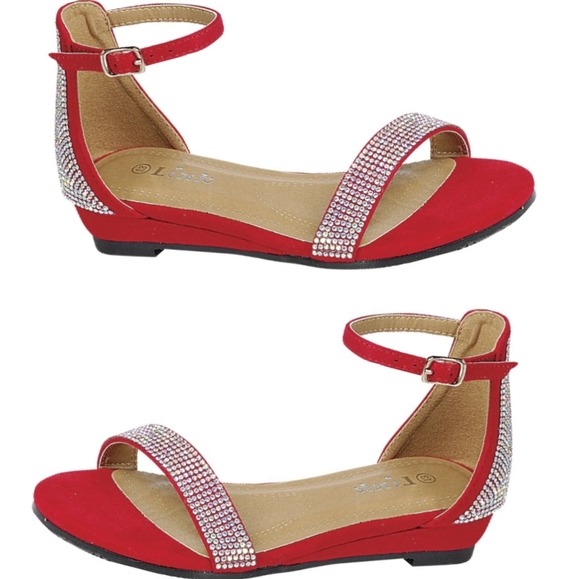 Girl's Open Toe Sandals w Ankle Strap - Picture 2 of 4